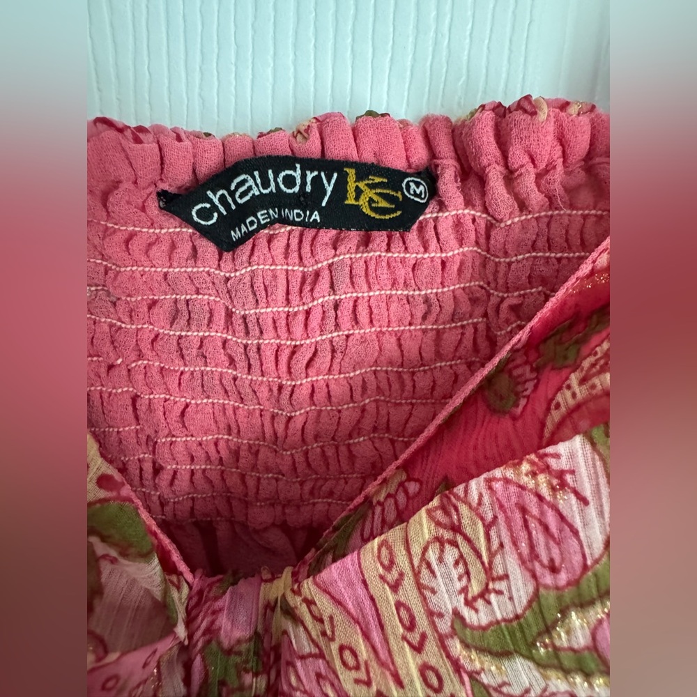 Pink Paisley Anthropologie Medium “Chaundry” Fairy Asymmetrical Cami Dress - Picture 5 of 5